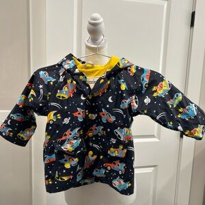 Hatley rain coat with space theme prints size 3T NWOT